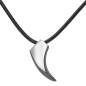Preview: iXXXi LEDERKETTE MIT ANHÄNGER TOOTH - silber matt 50 cm