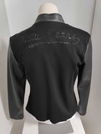 KETU Berlin Jacke schwarz mit schwarzem Straß Größe S