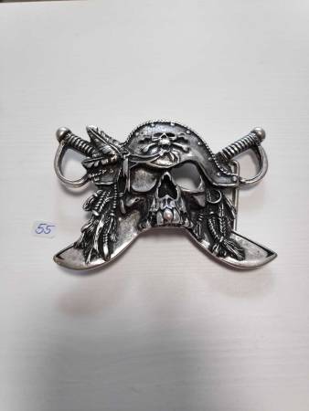 LUCA KAYZ Gürtelschließe Pirat silber 55