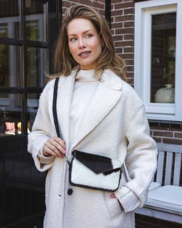 CHABO Handtasche RIO ROMY HAIR ON black white