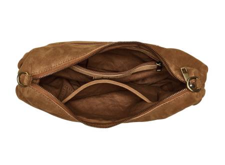 Preview: CHABO Handtasche SUEDE BOBBY BANANA light cognac