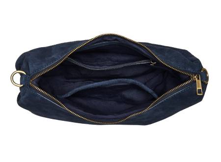 Preview: CHABO Handtasche SUEDE BOBBY BANANA navy blue