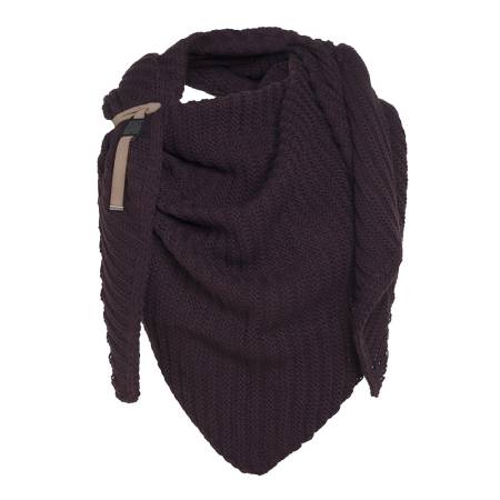 KNIT FACTORY Dreiecksschal DEMY aubergine