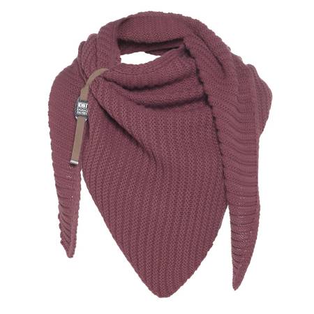 KNIT FACTORY Dreiecksschal DEMY stone red