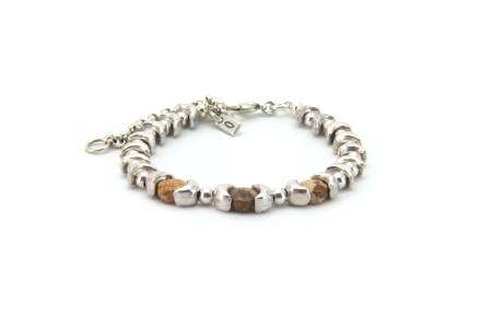 QOSS Armband HANNA naturell silber