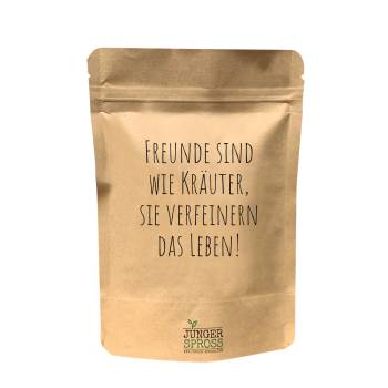 JUNGER SPROSS Pflanzbeutel - Freunde sind wie Kräuter, sie verfeinern das Leben!
