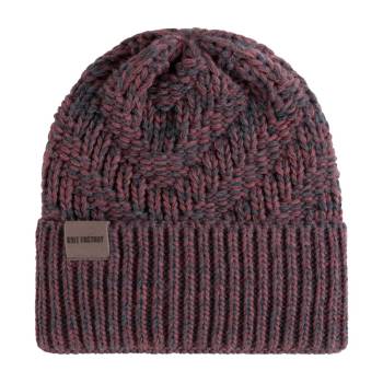 KNIT FACTORY Mütze SALLY anthrazit stone red