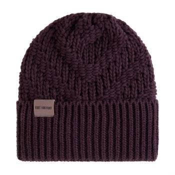 KNIT FACTORY Mütze SALLY aubergine