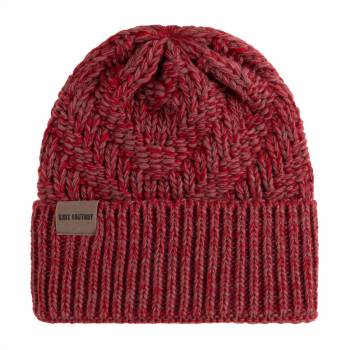 KNIT FACTORY Mütze SALLY bordeaux stone red