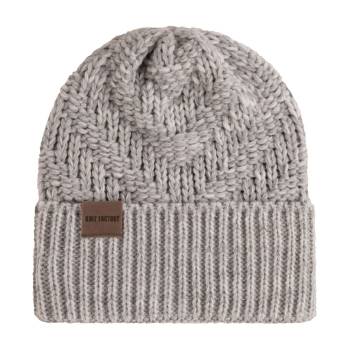 KNIT FACTORY Mütze SALLY grau beige