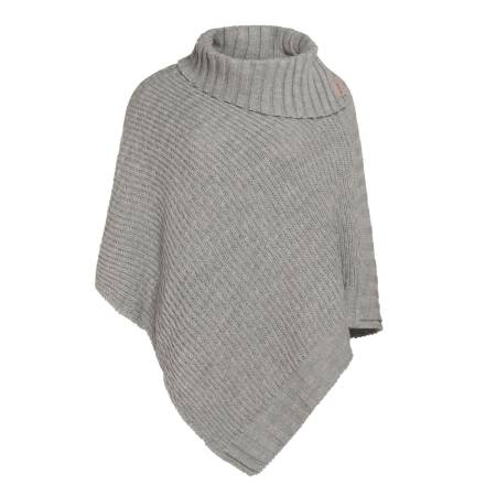 KNIT FACTORY gestrickter PONCHO NICKY iced clay