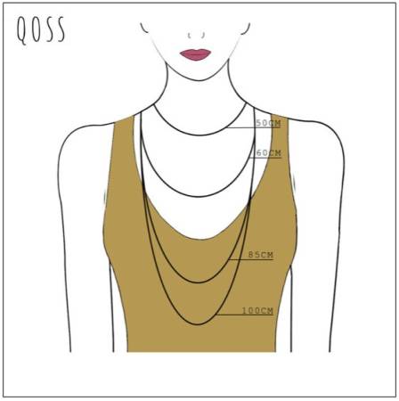 Preview: QOSS Kette NICCOLI silber 60 cm