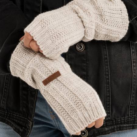 KNIT FACTORY Handstulpen NICA beige