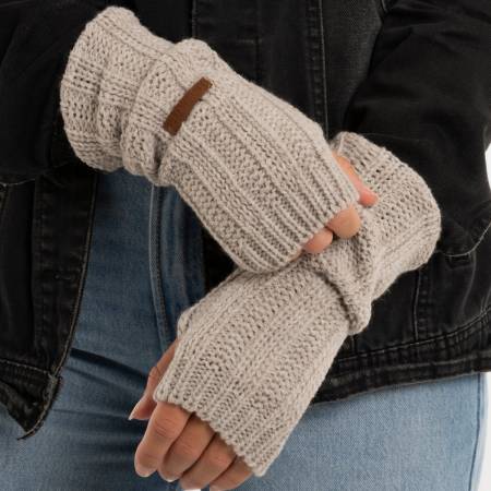 KNIT FACTORY Handstulpen NICA iced clay