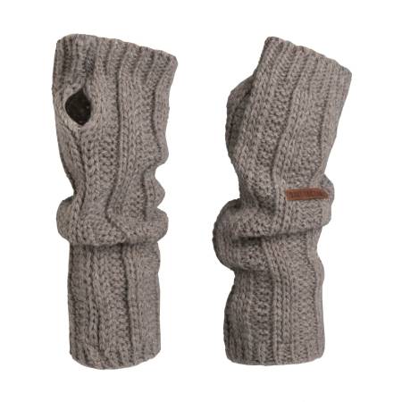 KNIT FACTORY Handstulpen NICA marron