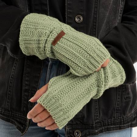 KNIT FACTORY Handstulpen NICA sage green