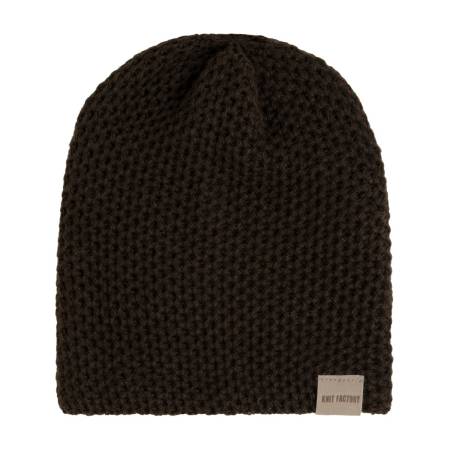 KNIT FACTORY Beanie ENYA dunkelbraun