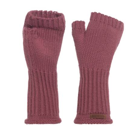 KNIT FACTORY Handstulpen CLEO stone red