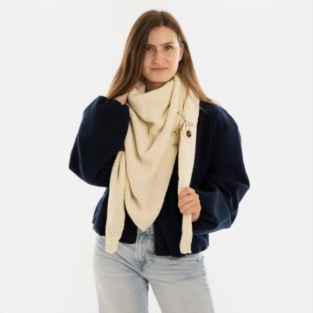 Preview: KNIT FACTORY Umhängetuch COCO off white