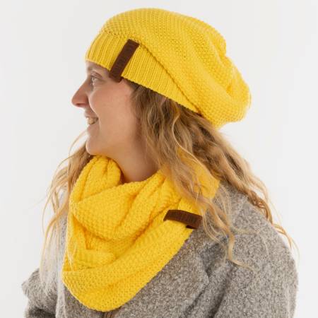 KNIT FACTORY Beanie COCO canario yellow