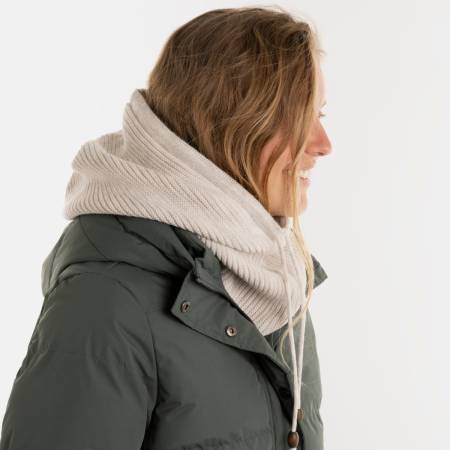 KNIT FACTORY Kapuzenschal EVY beige