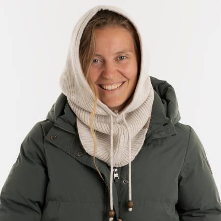 KNIT FACTORY Kapuzenschal EVY beige