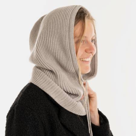 KNIT FACTORY Kapuzenschal EVY iced clay