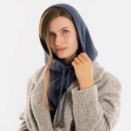 KNIT FACTORY Kapuzenschal EVY jeans