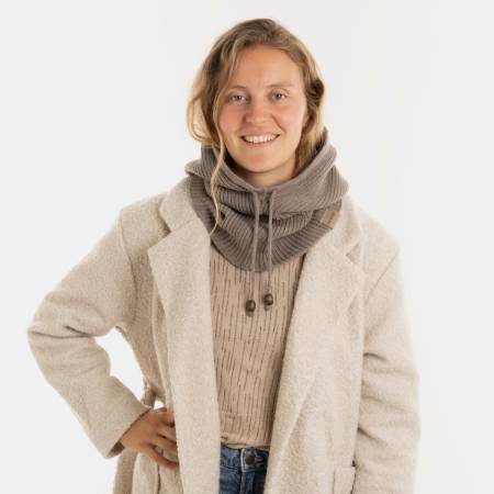 KNIT FACTORY Kapuzenschal EVY marron