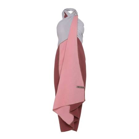 KNIT FACTORY FAY Pareo XL Schal stone red / rosa