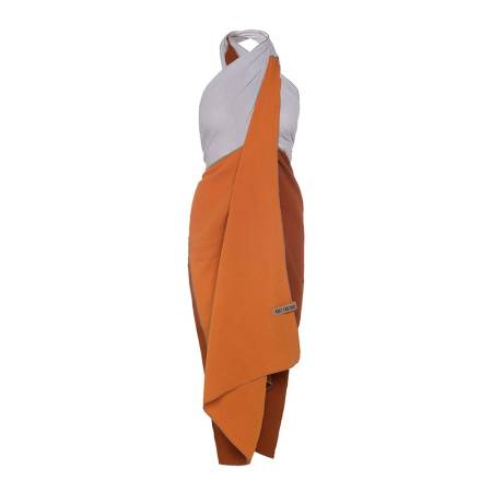 KNIT FACTORY FAY Pareo XL Schal rost / terra