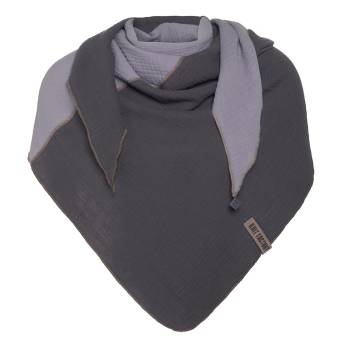 KNIT FACTORY Dreieckschal FAY anthrazit grau