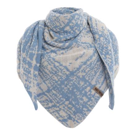 KNIT FACTORY Dreieckschal LEA beige crystal blue