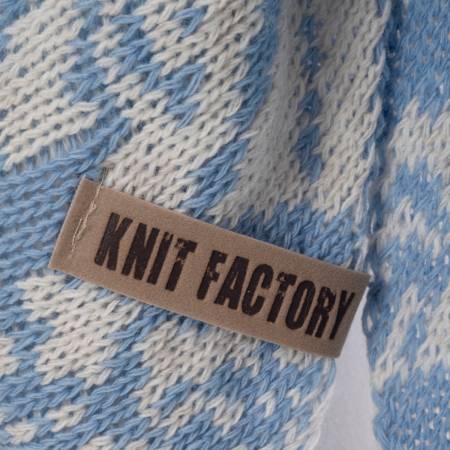 KNIT FACTORY Dreieckschal LEA beige crystal blue