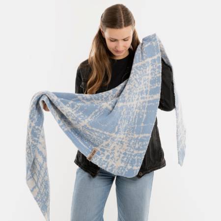 KNIT FACTORY Dreieckschal LEA beige crystal blue