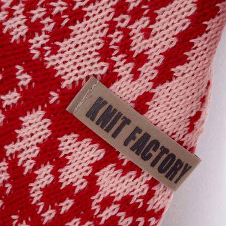 KNIT FACTORY Dreieckschal LEA bright red blossom pink