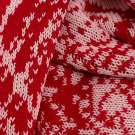 KNIT FACTORY Dreieckschal LEA bright red blossom pink