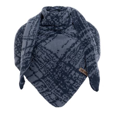 KNIT FACTORY Dreieckschal LEA jeans indigo