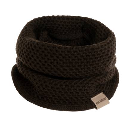 KNIT FACTORY Loop Schal ENYA dunkelbraun