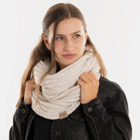 KNIT FACTORY Loop Schal NICA beige
