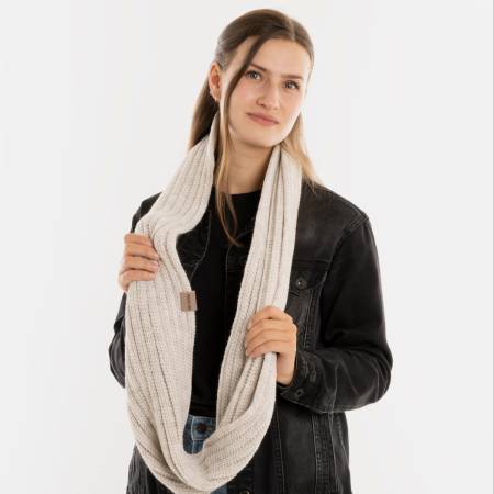 KNIT FACTORY Loop Schal NICA beige