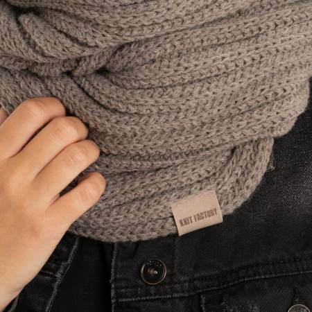 KNIT FACTORY Loop Schal NICA marron