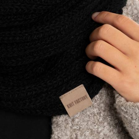 KNIT FACTORY Loop Schal NICA schwarz