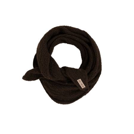 KNIT FACTORY Mini Dreiecksschal YUNA dunkelbraun