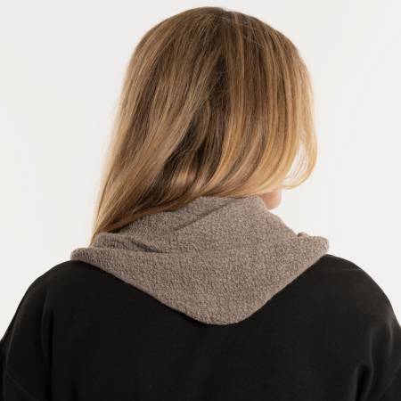 Preview: KNIT FACTORY Mini Dreiecksschal YUNA dunkelbraun