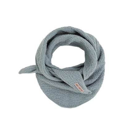 KNIT FACTORY Mini Dreiecksschal YUNA stone green