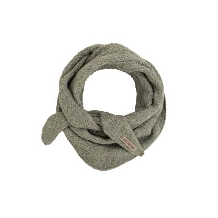 KNIT FACTORY Mini Dreiecksschal YUNA urban green