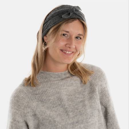 Preview: KNIT FACTORY Mini Schal SANA anthrazit