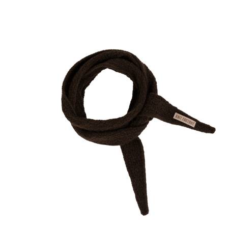 KNIT FACTORY Mini Schal SANA dunkelbraun