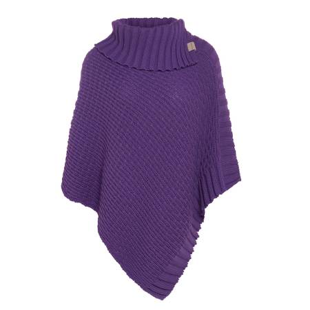 KNIT FACTORY gestrickter PONCHO NICKY purple